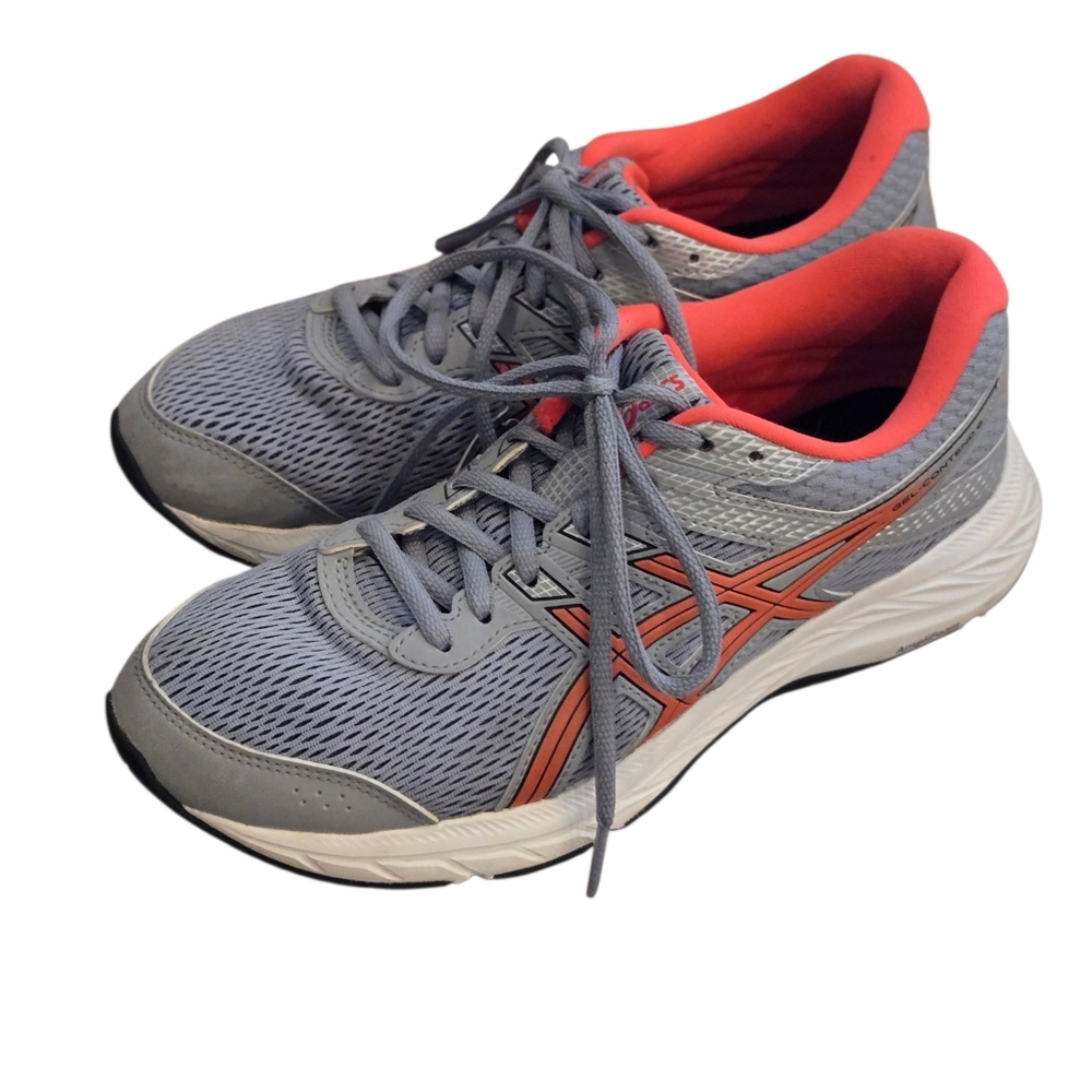 ASICS Women's Gray and Pink Running Shoes Size 8